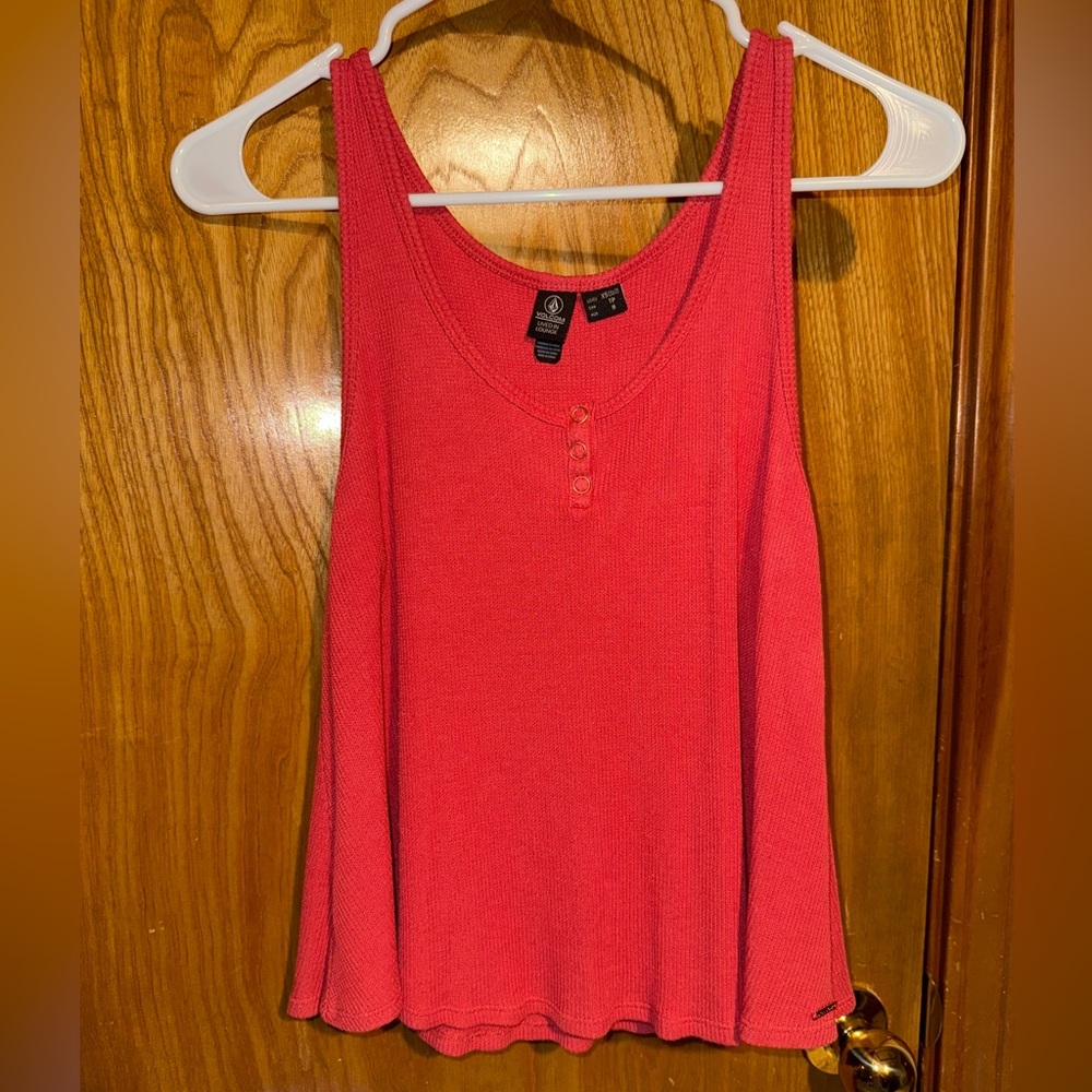 Volcom pink/coral? flowy tank top EUC XS